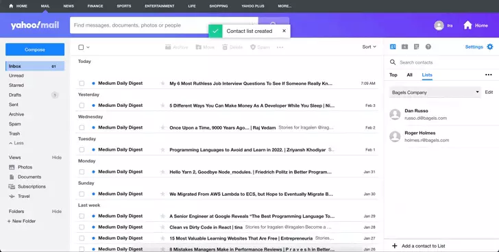 How to create an email group in Yahoo