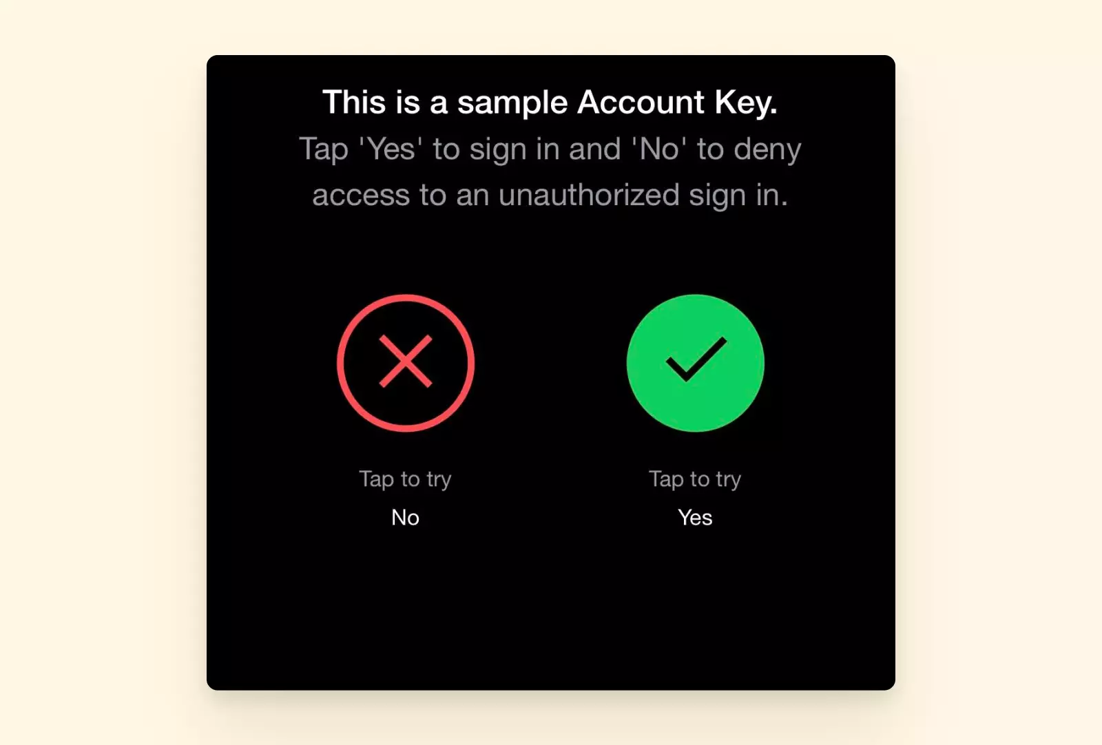 Yahoo account key yes and no generation options