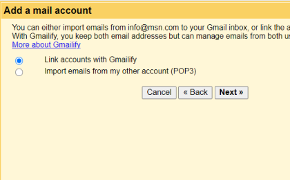Step 4: Step 4: To configure Outlook.com on Gmail, Select one of the 2 options.