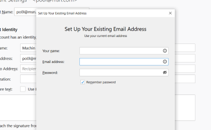 Step 3: Step 3: To configure Outlook.com on Thunderbird, Enter your email address and click on Configure manually...
