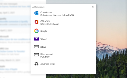 Step 4: Step 4: To configure GoDaddy on Windows Mail, Click Advanced Setup