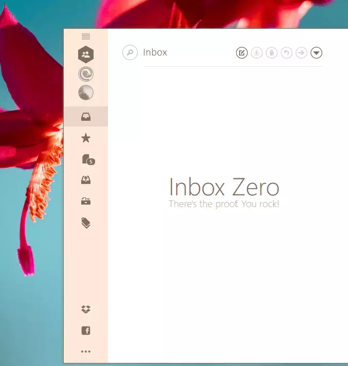 Reach the bottom of your inbox folder