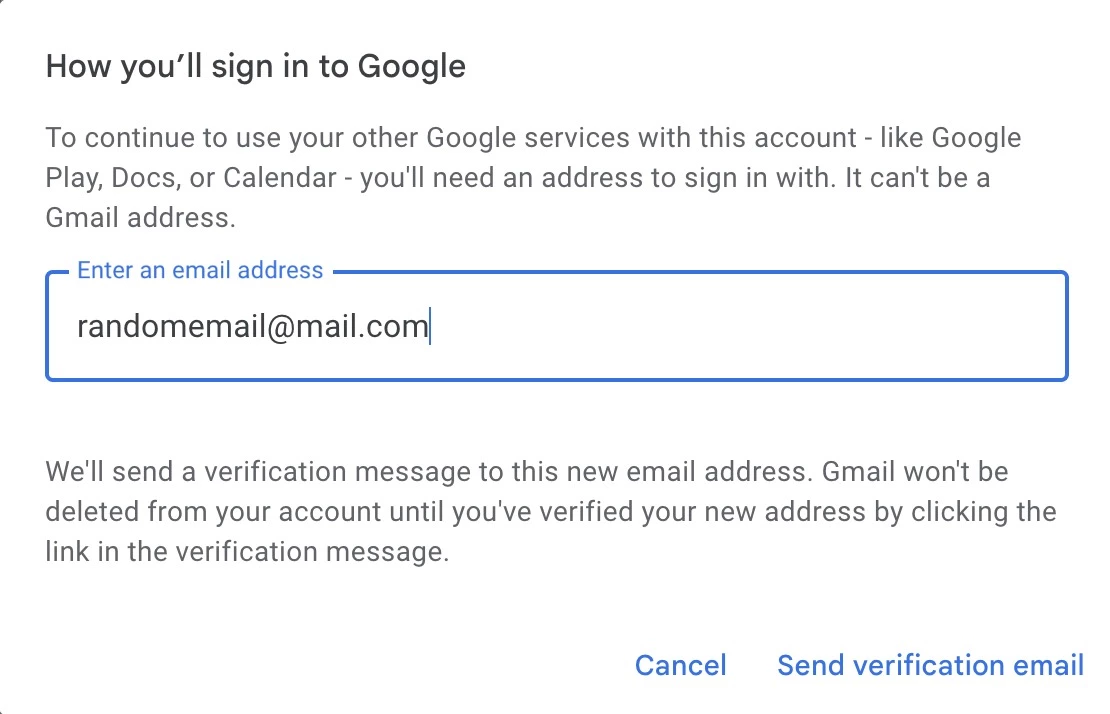 Enter your email address bar