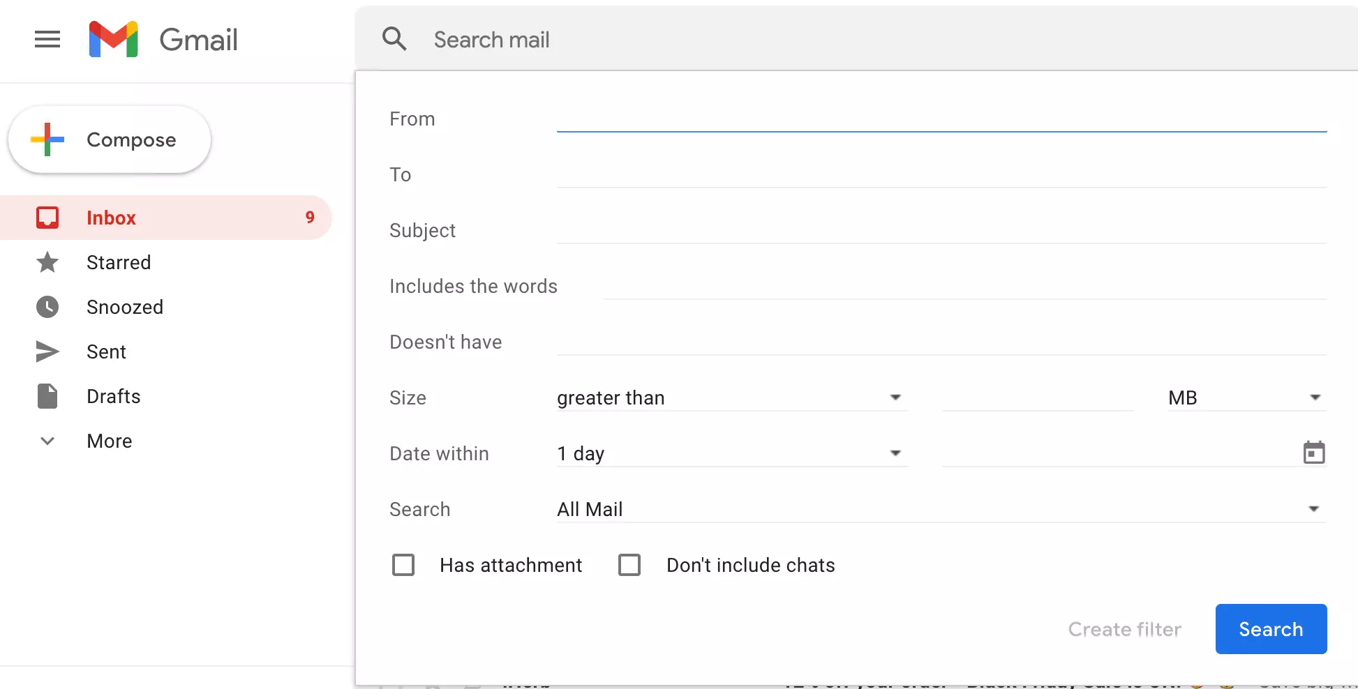 Sort Gmail by sender with filters