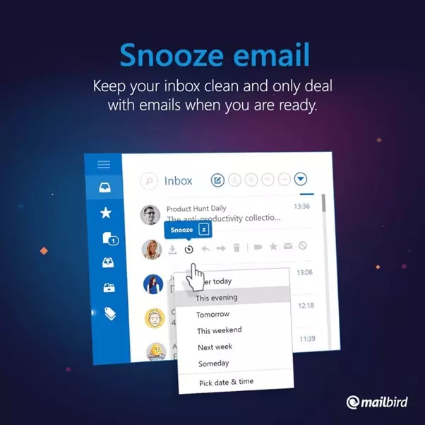 Inbox snooze with Mailbird