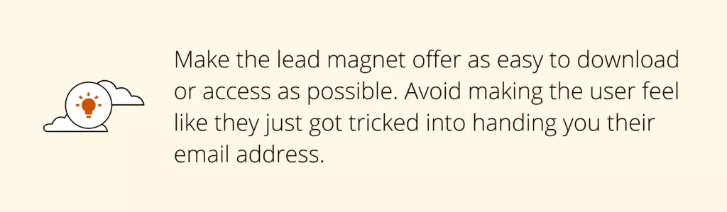 Lead magnet delivery email