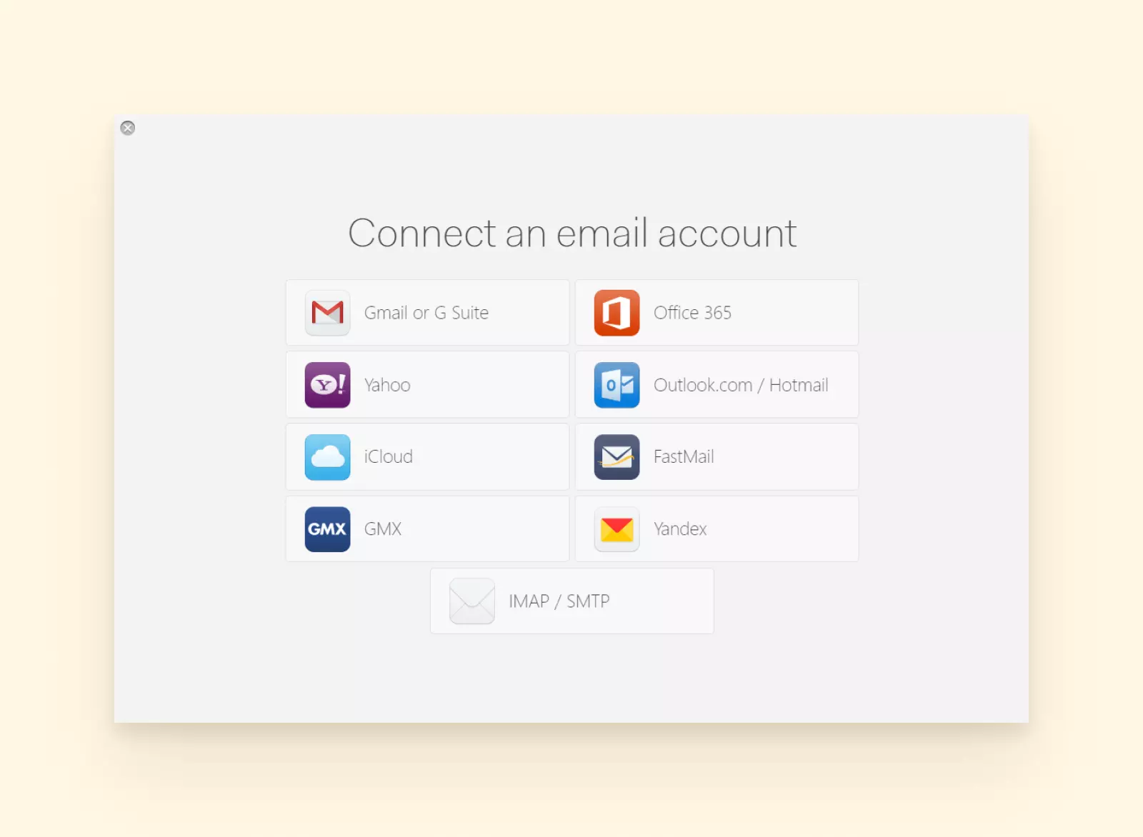 Mailspring account connection