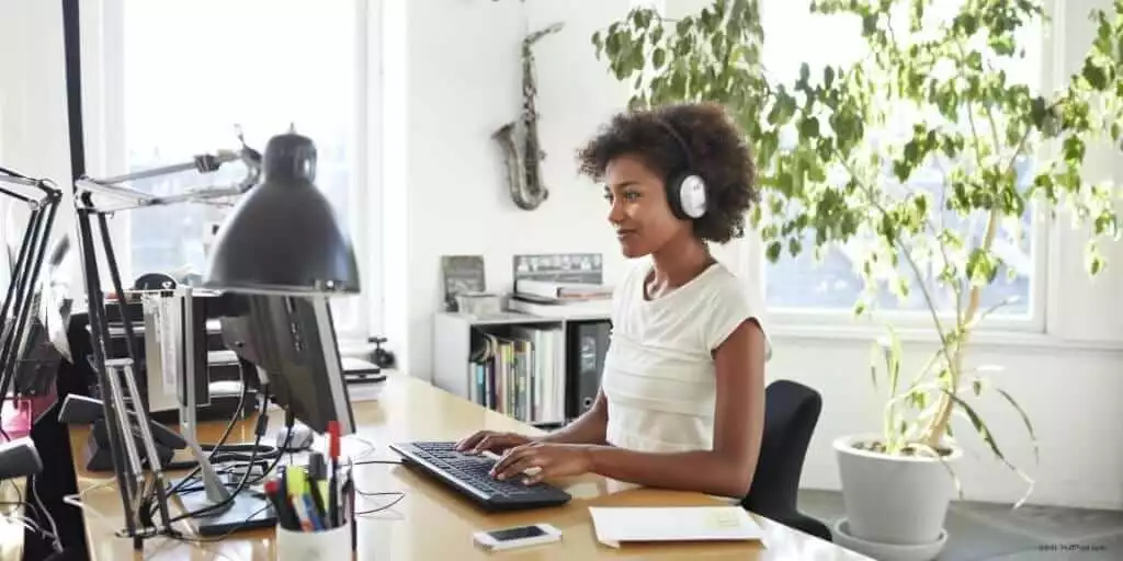 Reduce work stress by listening to music