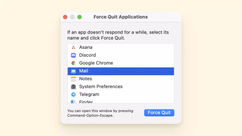 How to force quite applications on Mac