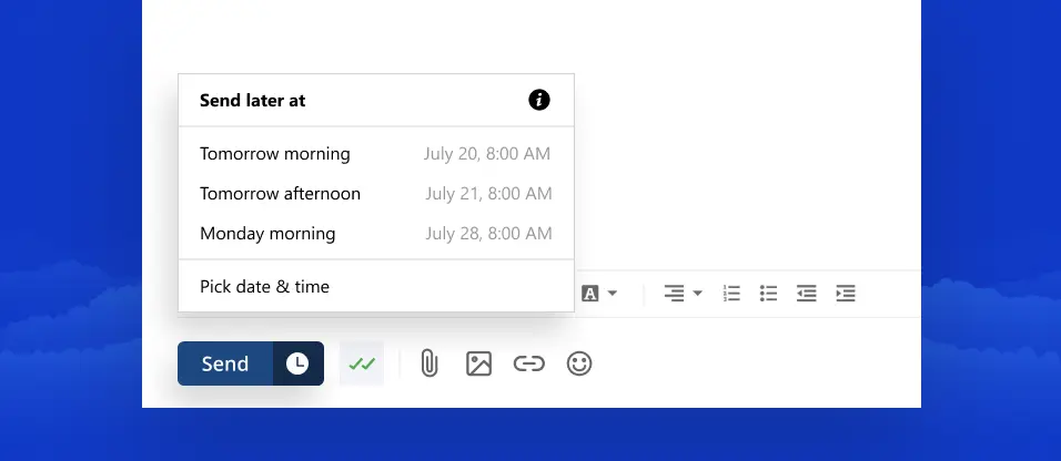 Schedule emails to be sent later automatically when using GoDaddy