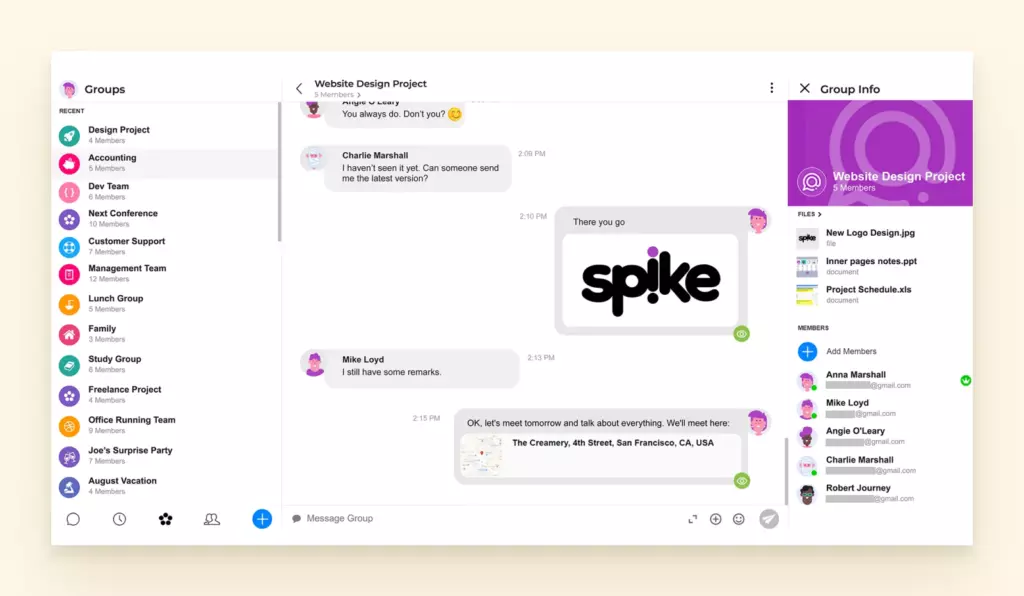 Spike email communication