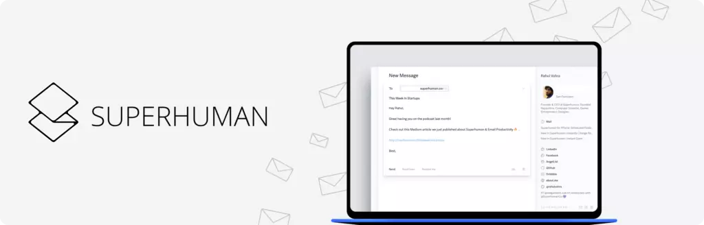 Banner with Superhuman email client
